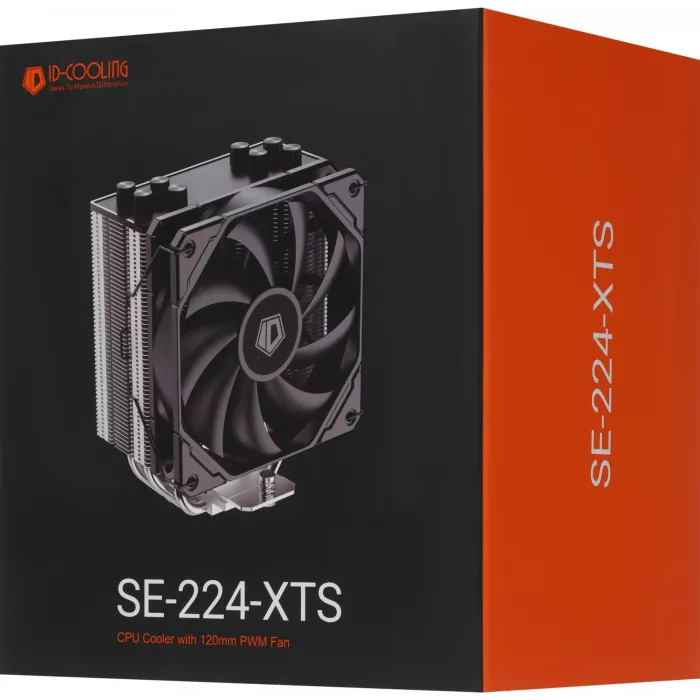 Устройство охлаждения(кулер) ID-Cooling SE-224-XTS Soc-AM5/AM4/1200/1700/1851 серебристый/черный 4-pin 16-29dB Al+Cu 220W 650gr Ret