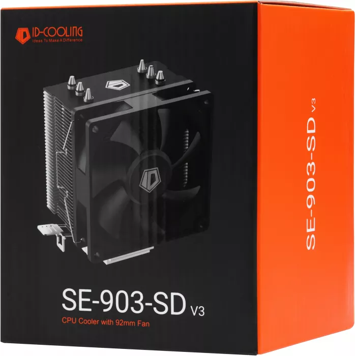 Устройство охлаждения(кулер) ID-Cooling SE-903-SD V3 Soc-AM5/AM4/1200/1700/1851 черный 3-pin 23dB Al+Cu 130W 370gr Ret