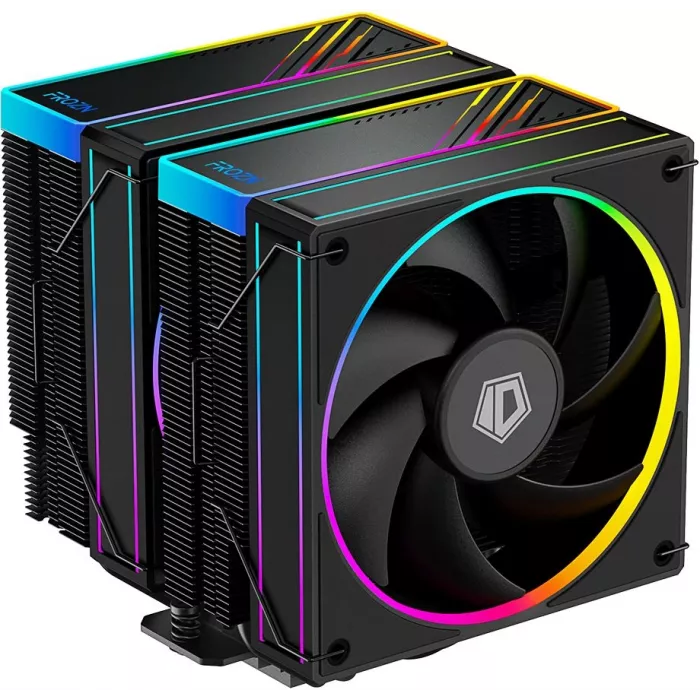 Устройство охлаждения(кулер) ID-Cooling Frozn A620 ARGB Soc-AM5/AM4/1200/1700/1851 черный 4-pin 29.9dB Al+Cu 270W 1200gr Ret (FROZN A620 ARGB)