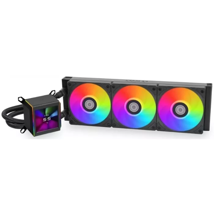 Система водяного охлаждения Lian-Li Galahad II LCD 360 ARGB Soc-AM5/AM4/1200/1700/1851 черный 4-pin 30dB Al+Cu LCD Ret (G89.GA2ALCD36B.00)