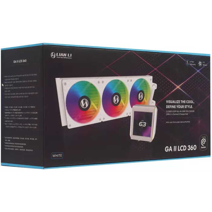 Система водяного охлаждения Lian-Li Galahad II LCD 360 SL-INF ARGB Soc-AM5/AM4/1200/1700/1851 белый 4-pin 29dB Al+Cu LCD Ret (G89.GA2ALCD36INW.00)