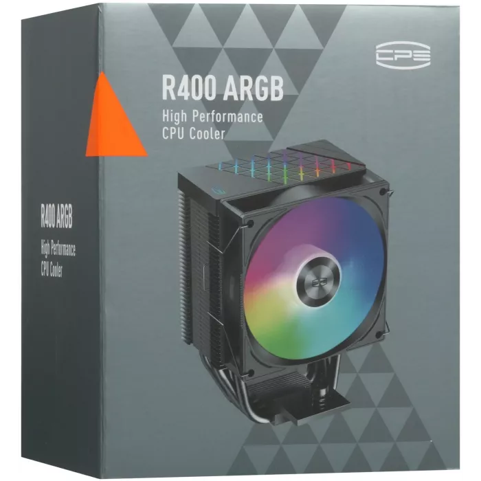 Устройство охлаждения(кулер) PcCooler R400 ARGB Soc-AM5/AM4/1200/1700/1851 черный 4-pin 18-30dB Al+Cu 180W Ret (R400-BKAWYX-US)