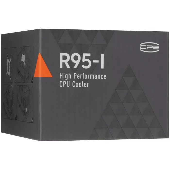Устройство охлаждения(кулер) PcCooler R95-I Soc-1200/1700/1851 серебристый/черный 4-pin 31.2dB Al+Cu 95W 400gr Ret (R95-XXNIXX-GL)