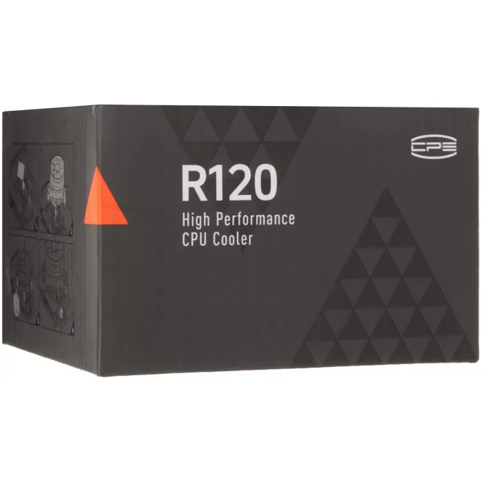 Устройство охлаждения(кулер) PcCooler R120 Soc-1200/1700/1851 серебристый 4-pin 27.8dB Al 95W 191gr Ret (R120-XXNIXX-GL)