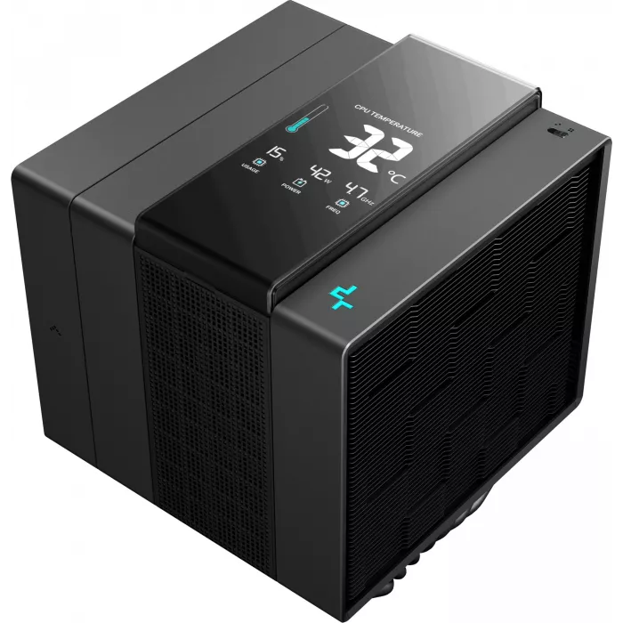 Устройство охлаждения(кулер) Deepcool Assassin IV VC Vision Soc-AM5/AM4/1200/2066/1700/1851 черный 4-pin 22.6-29.3dB Al+Cu LCD 300W 1780gr Ret (R-ASN4-BKNVMD-G)