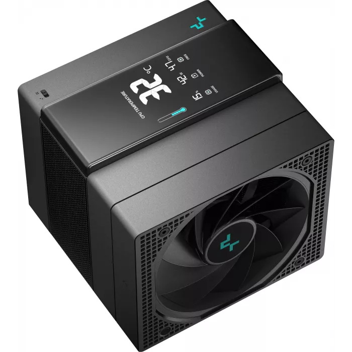 Устройство охлаждения(кулер) Deepcool Assassin IV VC Vision Soc-AM5/AM4/1200/2066/1700/1851 черный 4-pin 22.6-29.3dB Al+Cu LCD 300W 1780gr Ret (R-ASN4-BKNVMD-G)