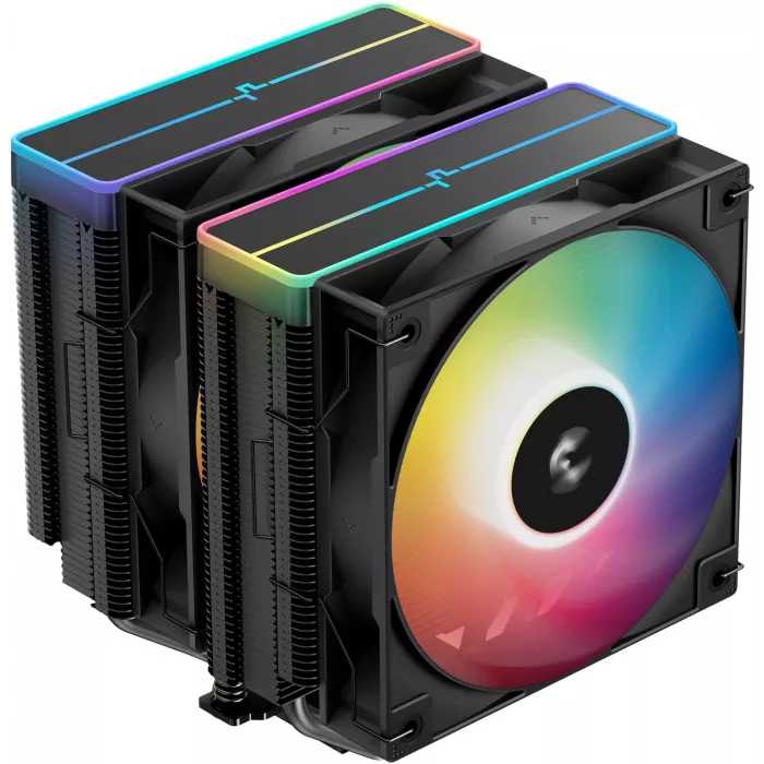 Устройство охлаждения(кулер) Deepcool AG620 Bk V2 ARGB Soc-AM5/AM4/1200/1700/1851 черный 4-pin 15-29.4dB Al+Cu 260W 1330gr Ret (R-AG620-BKAMMN-GJD)