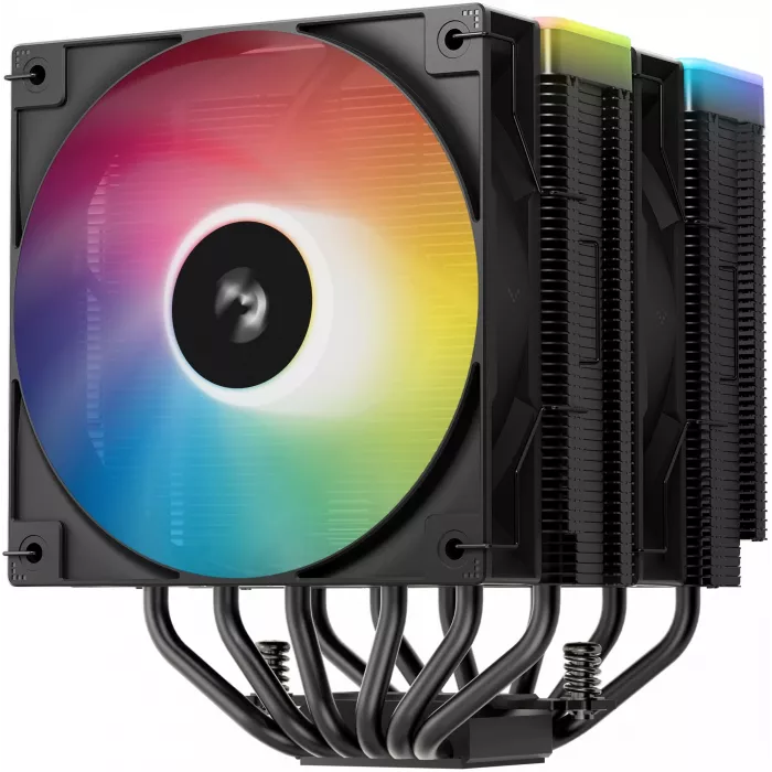 Устройство охлаждения(кулер) Deepcool AG620 Bk V2 ARGB Soc-AM5/AM4/1200/1700/1851 черный 4-pin 15-29.4dB Al+Cu 260W 1330gr Ret (R-AG620-BKAMMN-GJD)