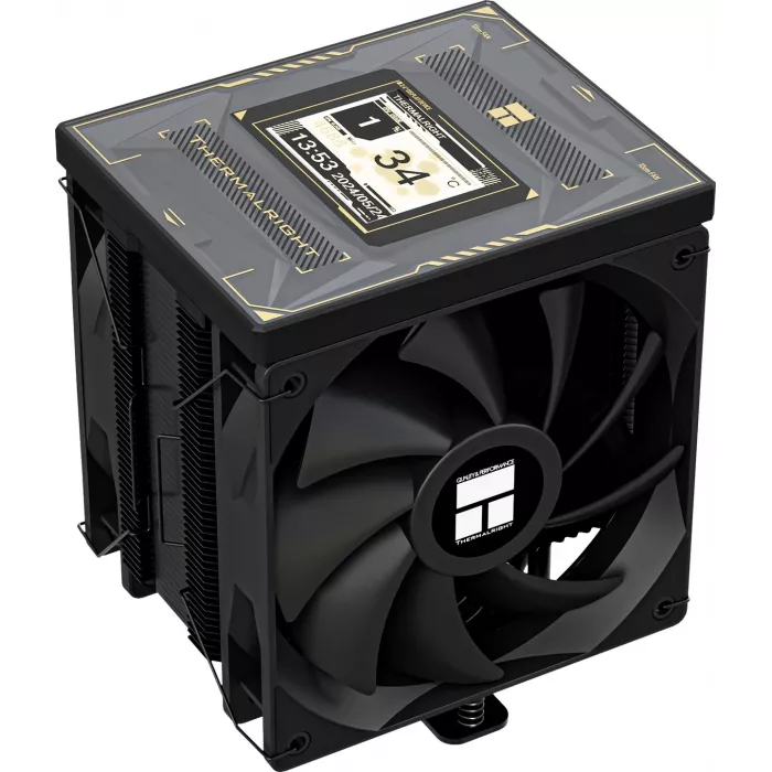 Устройство охлаждения(кулер) Thermalright Burst Assassin Vision 120 Soc-AM5/AM4/1200/1700/1851 черный 4-pin 25.6dB Al+Cu LCD Ret (BA120-VISION-BL)