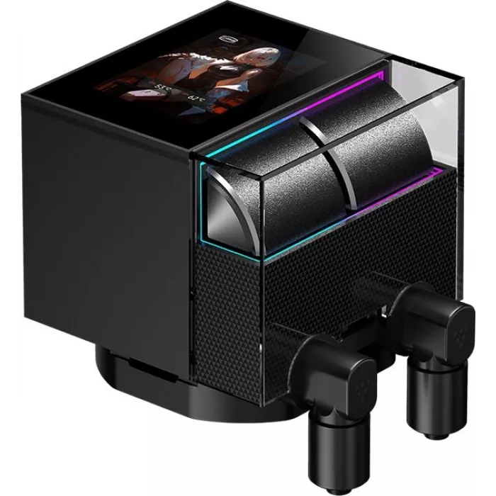 Система водяного охлаждения PcCooler DS360 Display ARGB Soc-AM5/AM4/1200/1700/1851 черный 4-pin 39.8dB Al LCD 310W Ret (DS360-BKAWXY-GL)