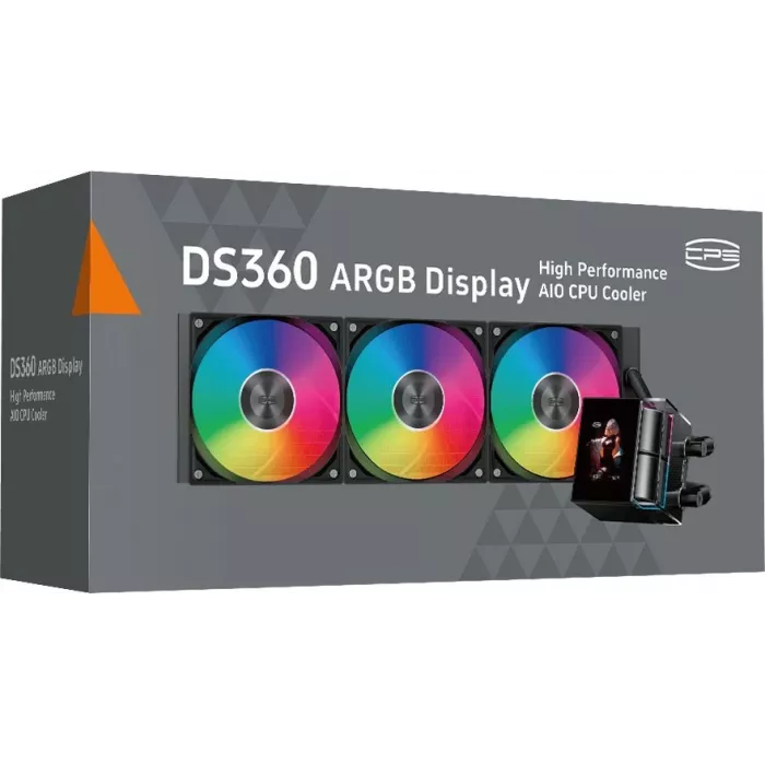 Система водяного охлаждения PcCooler DS360 Display ARGB Soc-AM5/AM4/1200/1700/1851 черный 4-pin 39.8dB Al LCD 310W Ret (DS360-BKAWXY-GL)