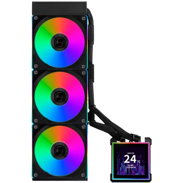 Система водяного охлаждения Lian-Li HydroShift II LCD-S 360CL ARGB Soc-AM5/AM4/1700/1851 черный 4-pin 30dB Al LCD Ret (G89.GHS2LCDS36CB.R0)