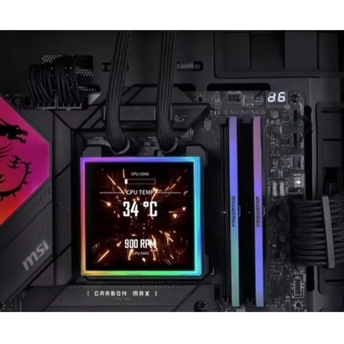 Система водяного охлаждения Lian-Li HydroShift II LCD-S 360CL ARGB Soc-AM5/AM4/1700/1851 черный 4-pin 30dB Al LCD Ret (G89.GHS2LCDS36CB.R0)