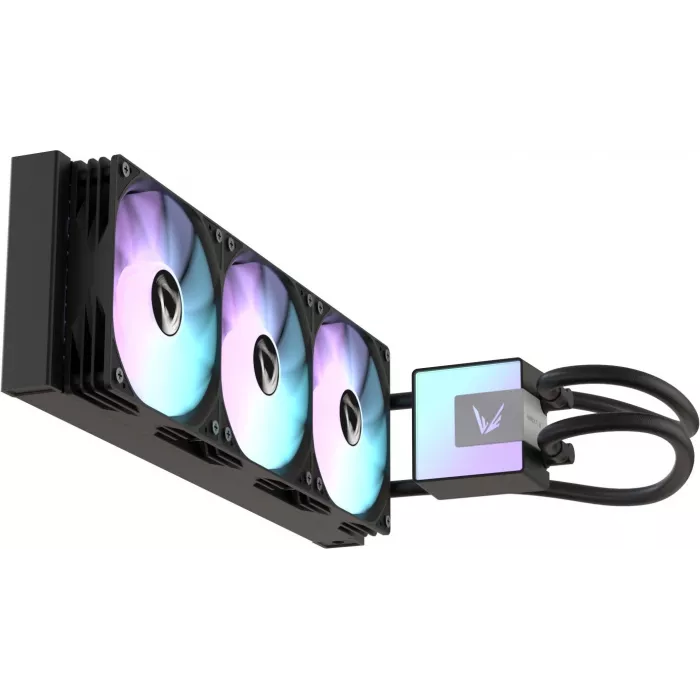 Система водяного охлаждения Formula Ice Jet Glow 360 ARGB Soc-AM5/AM4/1200/2066/1700/1851 черный 4-pin 1-27dB Al+Cu 300W 2020gr Ret (ICE JET GLOW 360 BK)
