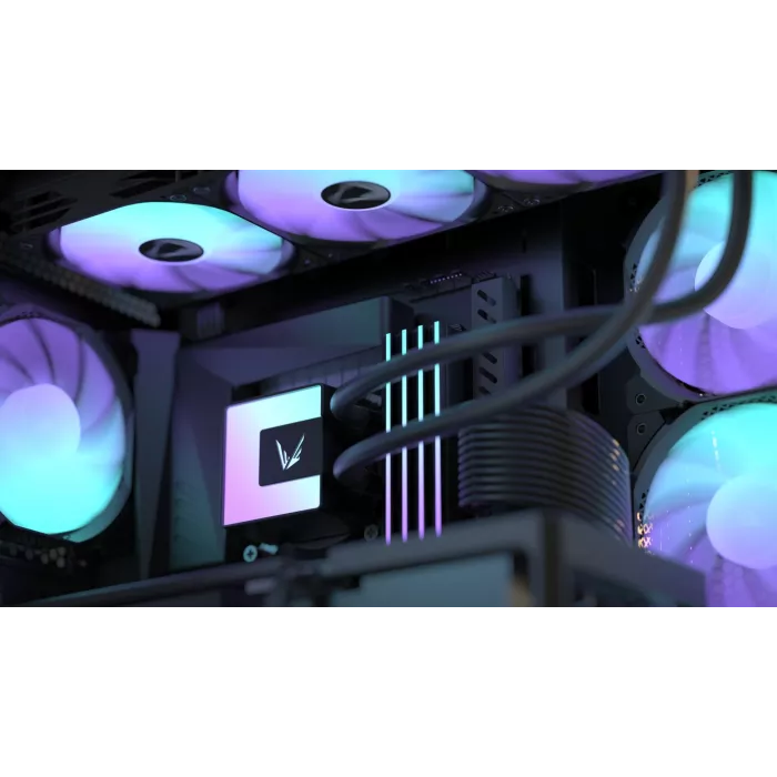 Система водяного охлаждения Formula Ice Jet Glow 360 ARGB Soc-AM5/AM4/1200/2066/1700/1851 черный 4-pin 1-27dB Al+Cu 300W 2020gr Ret (ICE JET GLOW 360 BK)