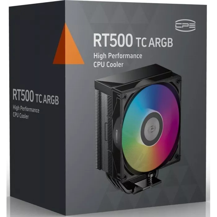 Устройство охлаждения(кулер) PcCooler RT500 TC ARGB Soc-AM5/AM4/1200/1700/1851 черный 4-pin 34.9dB Al+Cu 245W Ret (RT500TC-BKAWYX-GL)