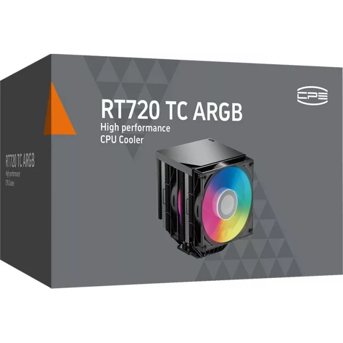 Устройство охлаждения(кулер) PcCooler RT720 TC ARGB Soc-AM5/AM4/1151/1200/2066/1700 черный 4-pin 34.9dB Al+Cu 270W Ret (RT720TC-BKAWYX-GL)