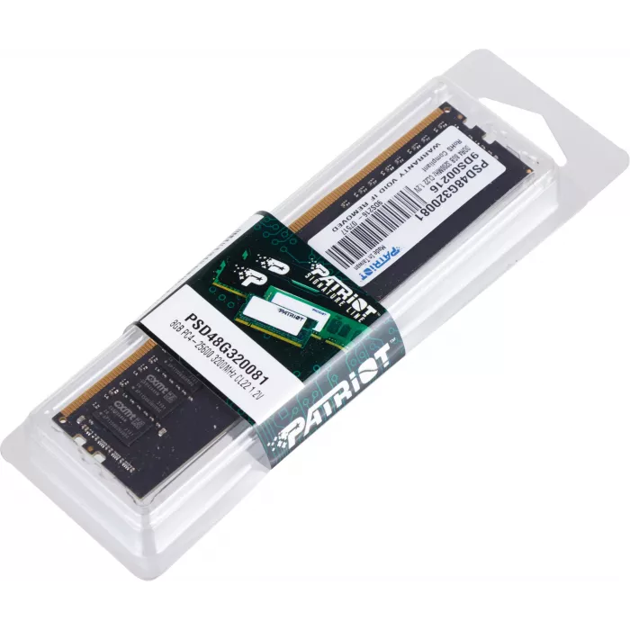 Память DDR4 8GB 3200MHz Patriot PSD48G320081 Signature RTL Gaming PC4-25600 CL22 DIMM UDIMM 288-pin 1.2В single rank Ret