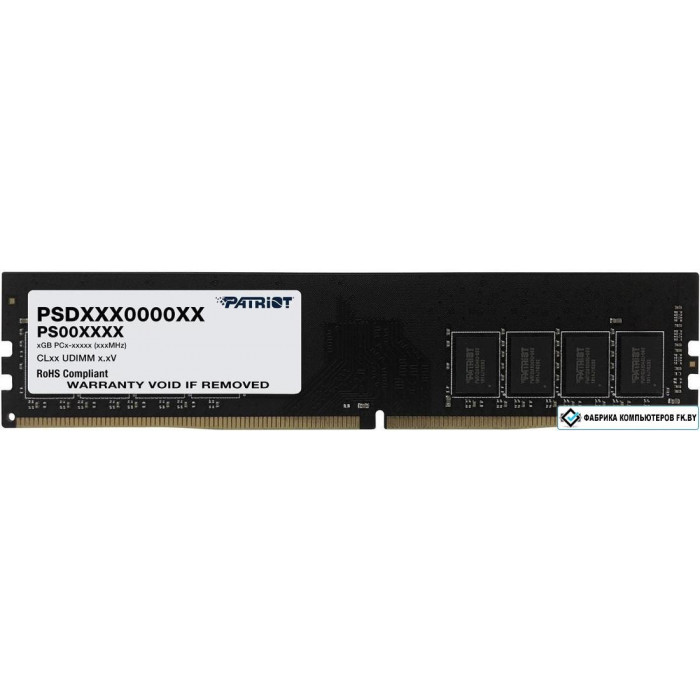 Память DDR4 16GB 2400MHz Patriot PSD416G240081 Signature RTL PC4-19200 CL17 DIMM UDIMM 288-pin 1.2В single rank Ret