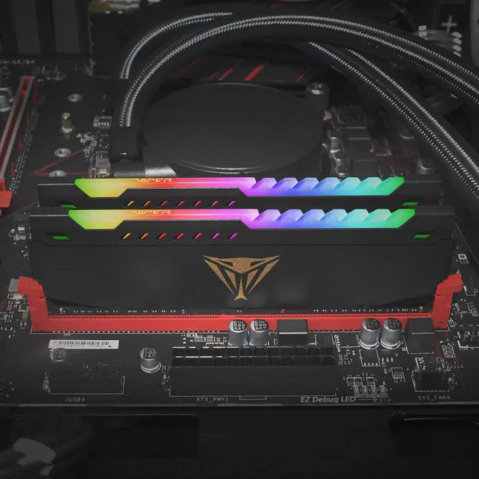 Память DDR4 2x16GB 3200MHz Patriot PVSR432G320C8K Viper Steel RGB RTL Gaming PC4-25600 CL18 DIMM UDIMM 288-pin 1.35В dual rank с радиатором Ret