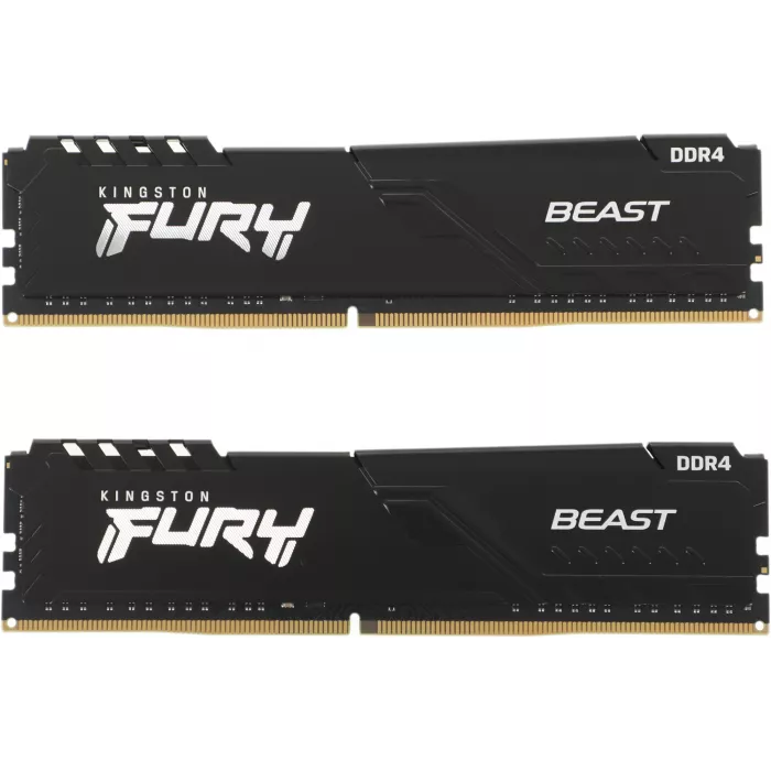 Память DDR4 2x8GB 3600MHz Kingston KF436C17BBK2/16 Fury Beast RTL Gaming PC4-28800 CL17 DIMM UDIMM 288-pin 1.35В kit single rank с радиатором Ret