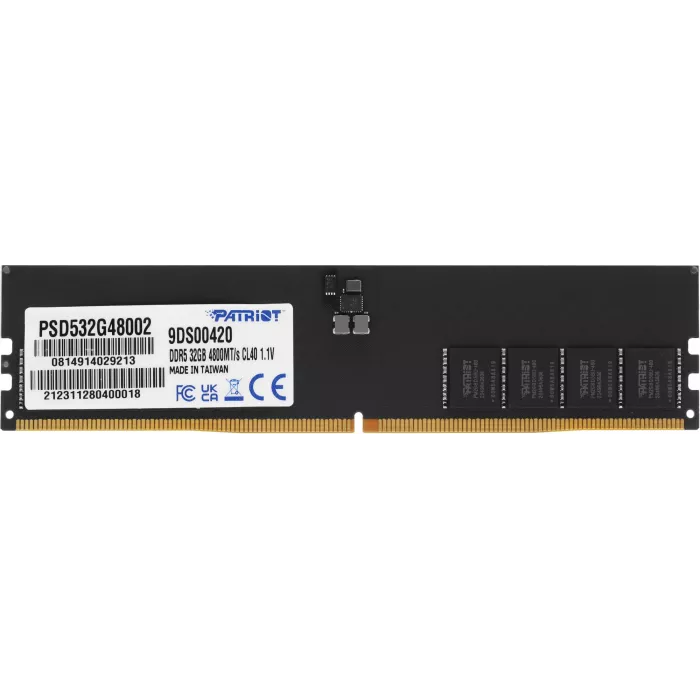Память DDR5 32GB 4800MHz Patriot PSD532G48002 Signature RTL PC5-38400 CL40 DIMM UDIMM 288-pin 1.1В dual rank Ret