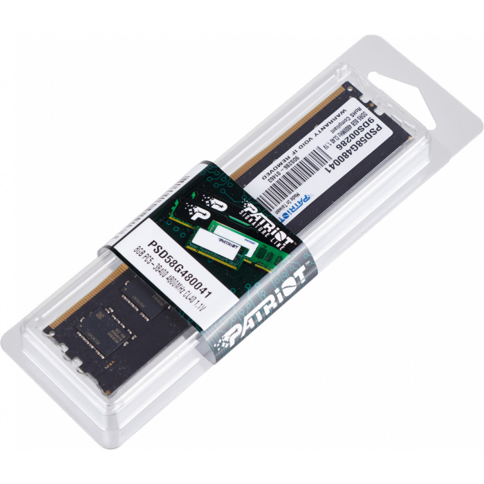 Память DDR5 8GB 4800MHz Patriot PSD58G480041 Signature RTL PC5-38400 CL40 DIMM UDIMM 288-pin 1.1В single rank Ret