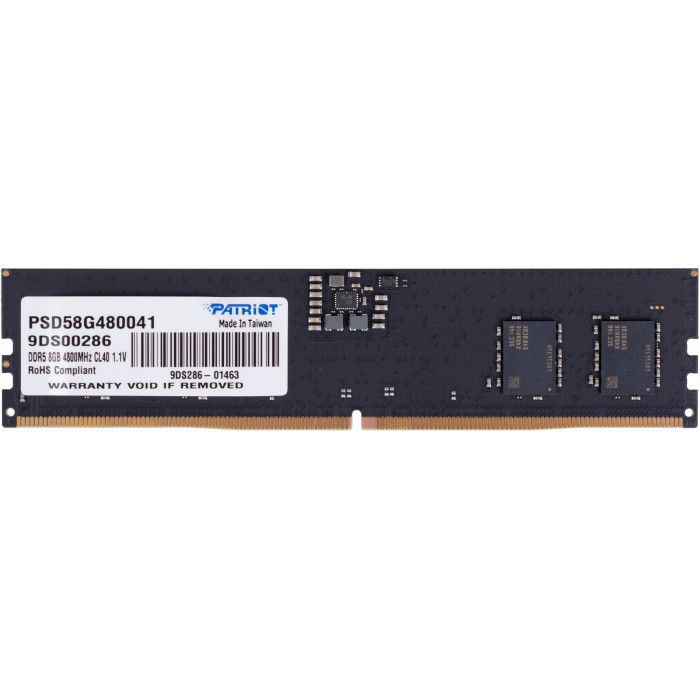 Память DDR5 8GB 4800MHz Patriot PSD58G480041 Signature RTL PC5-38400 CL40 DIMM UDIMM 288-pin 1.1В single rank Ret