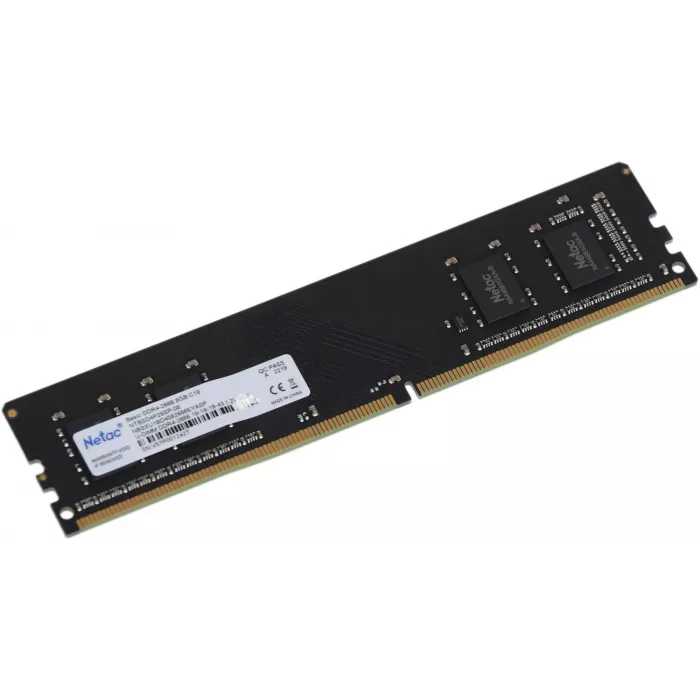 Память DDR4 8GB 2666MHz Netac NTBSD4P26SP-08 Basic RTL PC4-21300 CL19 DIMM UDIMM 288-pin 1.2В single rank Ret