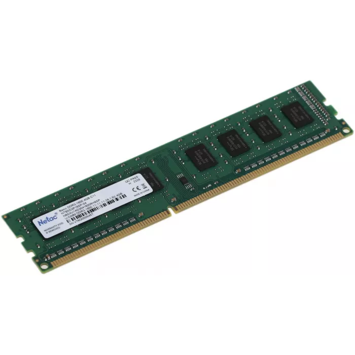 Память DDR3 4GB 1600MHz Netac NTBSD3P16SP-04 Basic RTL PC3-12800 CL11 DIMM UDIMM 240-pin 1.5В dual rank Ret