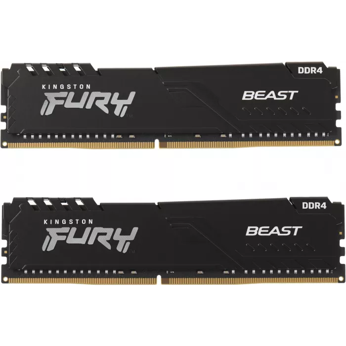 Память DDR4 2x16GB 3200MHz Kingston KF432C16BB1K2/32 Fury Beast RTL Gaming PC4-25600 CL16 DIMM UDIMM 288-pin 1.35В dual rank с радиатором Ret
