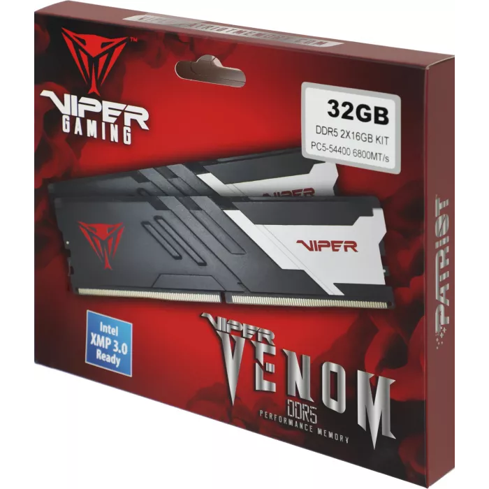 Память DDR5 2x16GB 6800MHz Patriot PVV532G680C34K Viper Venom RTL Gaming PC5-54400 CL34 DIMM UDIMM 288-pin 1.4В с радиатором Ret