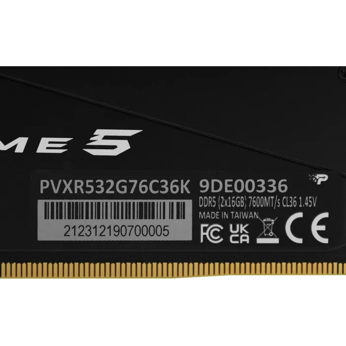 Память DDR5 2x16GB 7600MHz Patriot PVXR532G76C36K Viper Xtreme RGB RTL Gaming PC5-60800 CL36 DIMM UDIMM 288-pin 1.45В с радиатором Ret