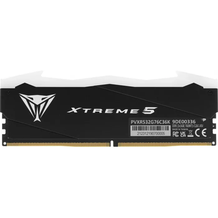 Память DDR5 2x16GB 7600MHz Patriot PVXR532G76C36K Viper Xtreme RGB RTL Gaming PC5-60800 CL36 DIMM UDIMM 288-pin 1.45В с радиатором Ret