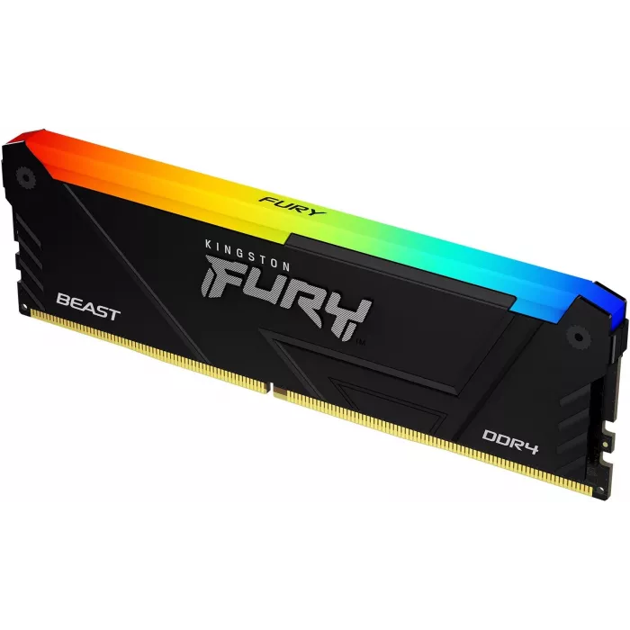 Память DDR4 16GB 3200MHz Kingston KF432C16BB12A/16 Fury Beast RGB RTL Gaming PC4-25600 CL16 DIMM UDIMM 288-pin 1.35В dual rank с радиатором Ret