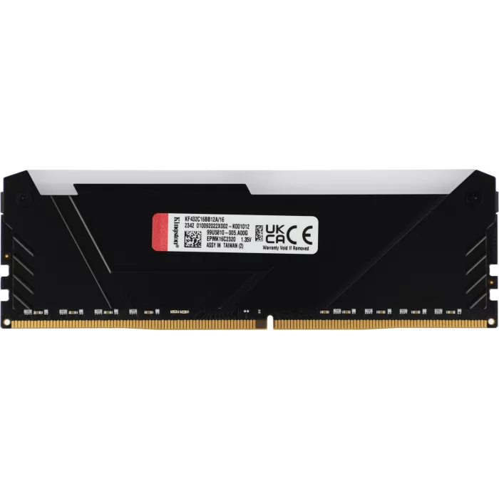 Память DDR4 16GB 3200MHz Kingston KF432C16BB12A/16 Fury Beast RGB RTL Gaming PC4-25600 CL16 DIMM UDIMM 288-pin 1.35В dual rank с радиатором Ret
