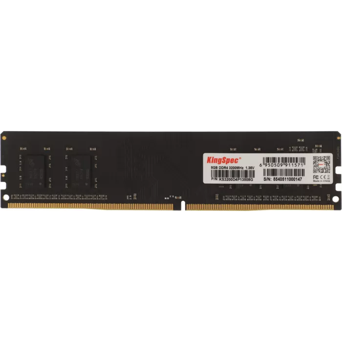 Память DDR4 8GB 3200MHz Kingspec KS3200D4P13508G RTL PC4-25600 CL17 DIMM UDIMM 288-pin 1.35В dual rank Ret