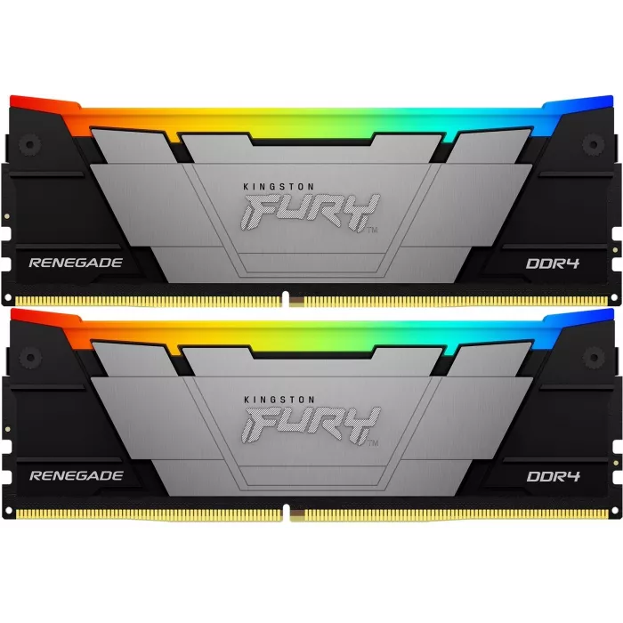 Память DDR4 2x8GB 4600МГц Kingston KF446C19RB2AK2/16 Fury Renegade RGB RTL Gaming PC4-36800 CL19 DIMM UDIMM 288-pin 1.5В kit single rank с радиатором Ret