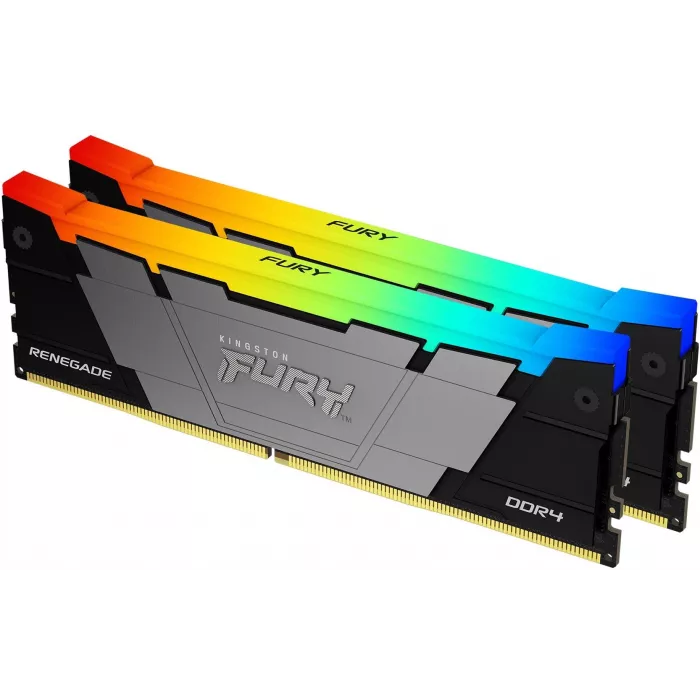 Память DDR4 2x8GB 4600МГц Kingston KF446C19RB2AK2/16 Fury Renegade RGB RTL Gaming PC4-36800 CL19 DIMM UDIMM 288-pin 1.5В kit single rank с радиатором Ret