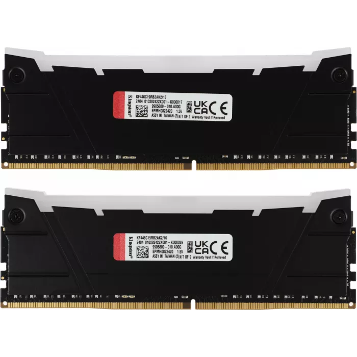 Память DDR4 2x8GB 4600МГц Kingston KF446C19RB2AK2/16 Fury Renegade RGB RTL Gaming PC4-36800 CL19 DIMM UDIMM 288-pin 1.5В kit single rank с радиатором Ret