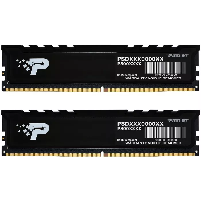 Память DDR5 2x16GB 4800MHz Patriot PSP532G4800KH1 Signature Premium RTL PC5-38400 CL40 DIMM UDIMM 288-pin 1.1В kit single rank с радиатором Ret