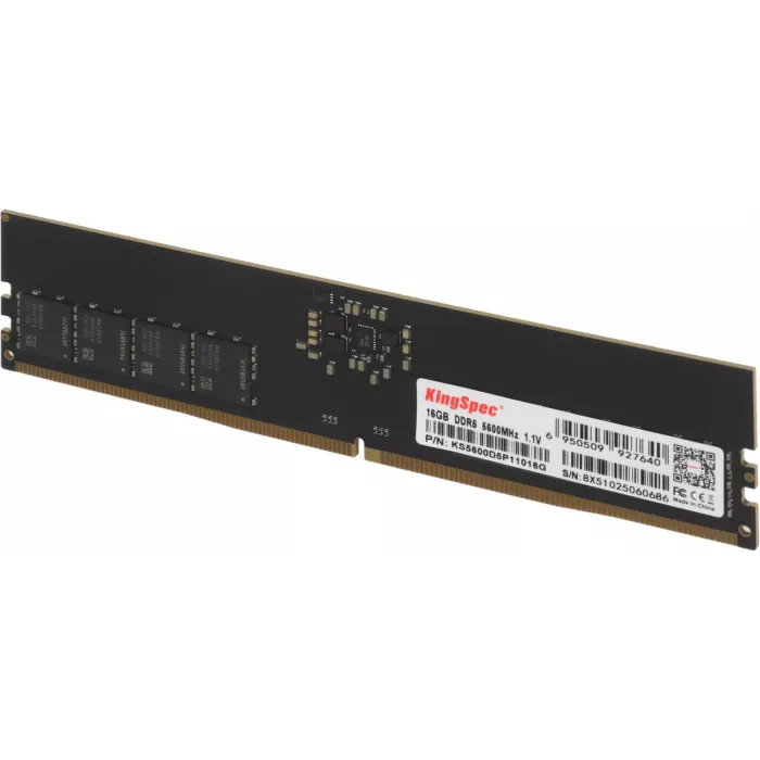 Память DDR5 16GB 5600MHz Kingspec KS5600D5P11016G RTL PC5-44800 CL40 DIMM UDIMM 288-pin 1.35В single rank Ret