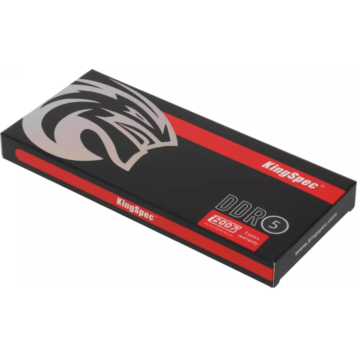 Память DDR5 16GB 5600MHz Kingspec KS5600D5P11016G RTL PC5-44800 CL40 DIMM UDIMM 288-pin 1.35В single rank Ret