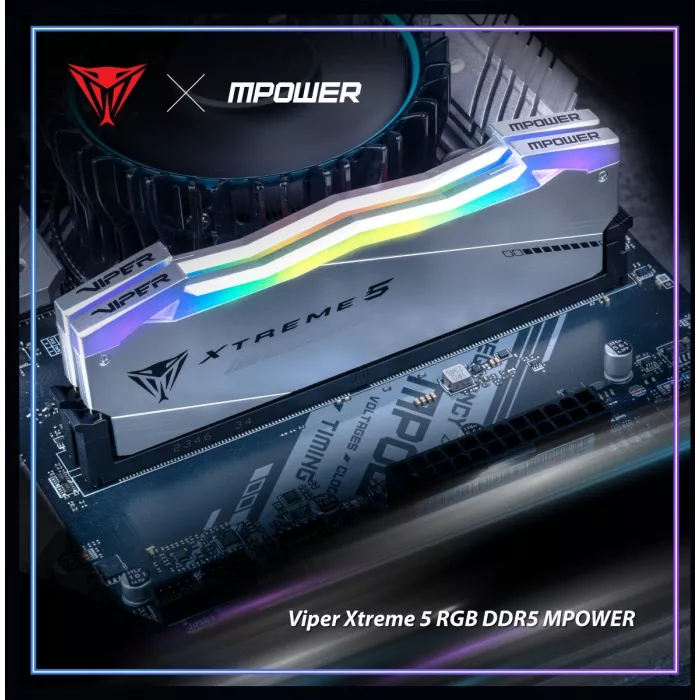 Память DDR5 2x24GB 6400MHz Patriot PVXR548G64C32KM Viper Xtreme 5 RGB RTL Gaming PC5-51200 CL32 DIMM UDIMM 288-pin 1.4В с радиатором Ret