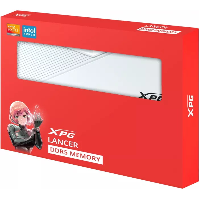 Память DDR5 2x16GB 6400MHz A-Data AX5U6400C3216G-DCLAWH XPG Lancer RTL Gaming PC5-51200 CL32 DIMM UDIMM 288-pin 1.4В kit dual rank с радиатором Ret