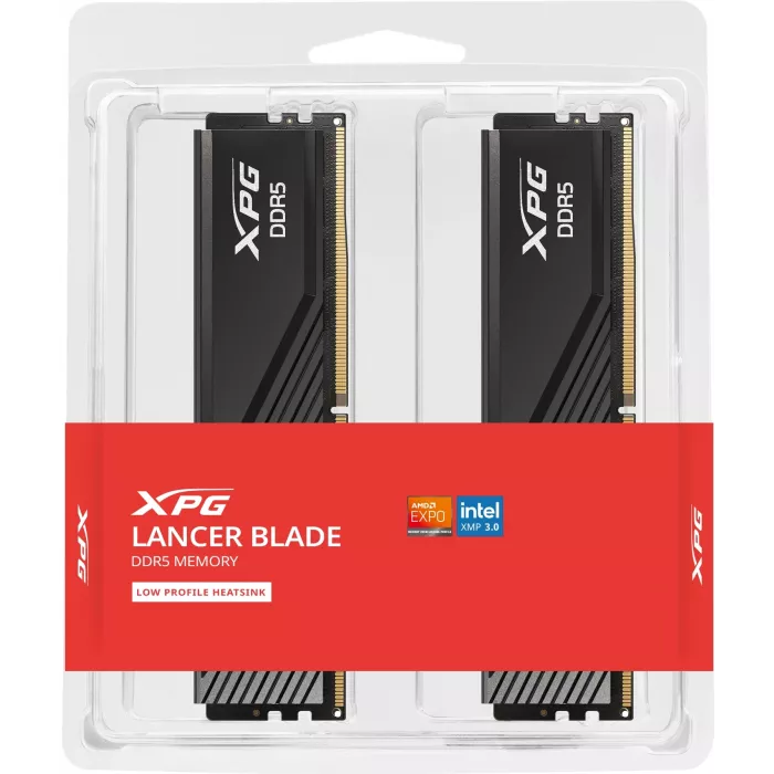 Память DDR5 2x16GB 6000MHz A-Data AX5U6000C3016G-DTLABBK XPG Lancer Blade RTL Gaming PC5-48000 CL30 DIMM UDIMM ECC 288-pin 1.35В kit dual rank с радиатором Ret