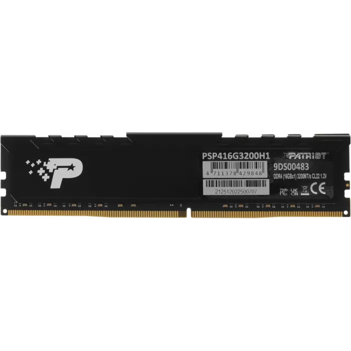 Память DDR4 16GB 3200MHz Patriot PSP416G3200H1 Signature Premium RTL PC4-25600 CL22 DIMM UDIMM 288-pin 1.2В dual rank с радиатором Ret