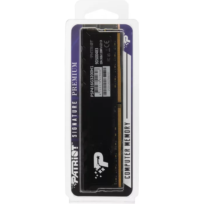 Память DDR4 16GB 3200MHz Patriot PSP416G3200H1 Signature Premium RTL PC4-25600 CL22 DIMM UDIMM 288-pin 1.2В dual rank с радиатором Ret
