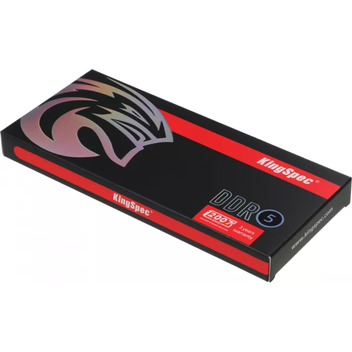 Память DDR5 16GB 5600MHz Kingspec KS5600D5P12516G RTL PC5-44800 CL40 DIMM UDIMM 288-pin 1.35В single rank Ret
