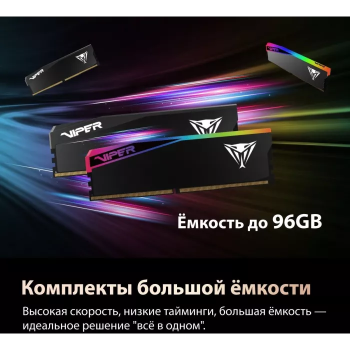 Память DDR5 2x32GB 6000MHz Patriot VEU564G6028K Viper Elite 5 Ultra RTL Gaming PC5-48000 CL28 DIMM UDIMM 288-pin 1.4В kit single rank с радиатором Ret